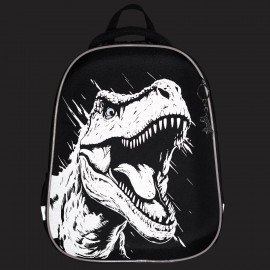 Ранец BRAUBERG SHINY, 2 отделения, с брелком, Scary dino, СВЕТЯЩИЙСЯ РИСУНОК, 38х28х14 см, 273143