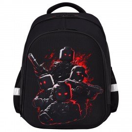 Ранец BRAUBERG KIDS STANDARD, 2 отделения, Terrible fighters, 36х28х14 см, 273146