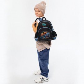 Рюкзак BRAUBERG KIDS PLAY детский, 1 отделение, 3 кармана, Funny wheels, 29х23х12 см, 273149
