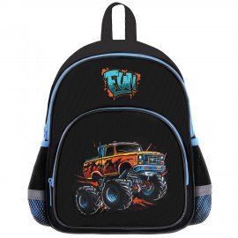Рюкзак BRAUBERG KIDS PLAY детский, 1 отделение, 3 кармана, Funny wheels, 29х23х12 см, 273149
