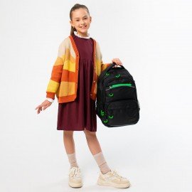 Рюкзак BRAUBERG FORCE, 2 отделения, 5 карманов, "Neon green", 39х28х17 см, 273153