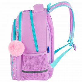 Рюкзак BRAUBERG OPTIMA, 2 отделения, с брелоком, "Funny kittens", 36х27х18 см, 273156