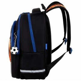 Рюкзак BRAUBERG OPTIMA, 2 отделения, с брелоком, "Burning ball", 3D-панель, 36х27х18 см, 273158