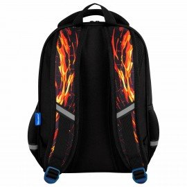 Рюкзак BRAUBERG OPTIMA, 2 отделения, с брелоком, "Burning ball", 3D-панель, 36х27х18 см, 273158