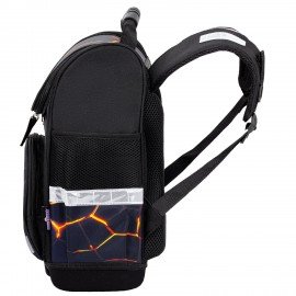 Ранец ЮНЛАНДИЯ WISE, 1 отделение, 3 кармана, устойчивое дно, Volcano split, 37х29х15 см, 273162