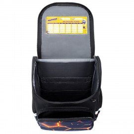 Ранец ЮНЛАНДИЯ WISE, 1 отделение, 3 кармана, устойчивое дно, Volcano split, 37х29х15 см, 273162