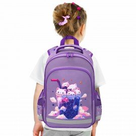 Рюкзак ПИФАГОР SCHOOL, 1 отделение, 3 кармана, "Bubble tea", 38x28х14 см, 273164