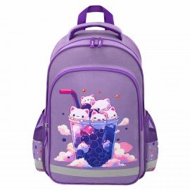 Рюкзак ПИФАГОР SCHOOL, 1 отделение, 3 кармана, "Bubble tea", 38x28х14 см, 273164
