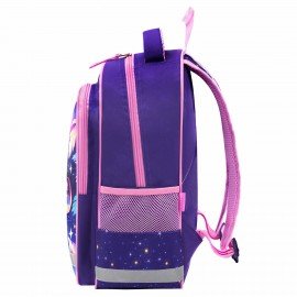 Рюкзак ПИФАГОР SCHOOL, 1 отделение, 3 кармана, "Magic kitty", 38x28х14 см, 273166