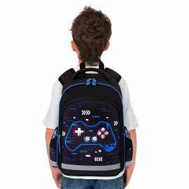 Рюкзак ПИФАГОР SCHOOL, 1 отделение, 3 кармана, "Lucky gamer", 38x28х14 см, 273172
