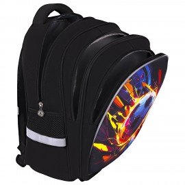 Рюкзак BRAUBERG KIDS MIND с пеналом в комплекте, 2 отделения, "Football", 40х28х18 см, 273178