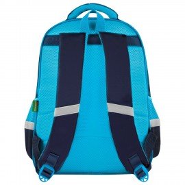 Рюкзак BRAUBERG KIDS FLOSSY, 2 отделения, 3 кармана, "Sky girl", 3D-панель, 40х28х18 см, 273179