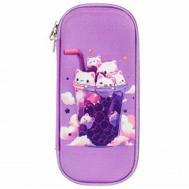 Пенал ЮНЛАНДИЯ, 1 отделение, карман, полиэстер/EVA, 22х10х5 см, Bubble tea, 273190
