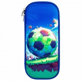Пенал ЮНЛАНДИЯ, 1 отделение, карман, полиэстер/EVA, 22х10х5 см, Football match, 273191