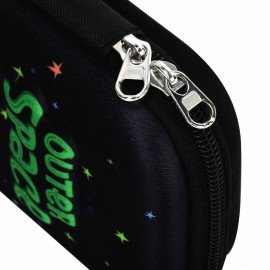 Пенал ЮНЛАНДИЯ, 1 отделение, карман, полиэстер/EVA, 22х10х5 см, Outer space, 273192