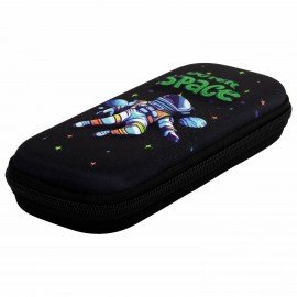 Пенал ЮНЛАНДИЯ, 1 отделение, карман, полиэстер/EVA, 22х10х5 см, Outer space, 273192