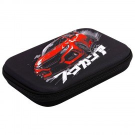 Пенал ЮНЛАНДИЯ большой, 1 отделение, 1 откидная планка, карман, полиэстер/EVA, 22х15х5 см, Street race, 273195