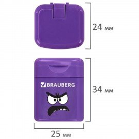 Точилка кросс-серия МОНСТРИКИ, с контейнером, корпус ассорти, BRAUBERG, 273235