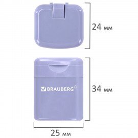 Точилка кросс-серия PASTEL, с контейнером, корпус ассорти, BRAUBERG, 273255
