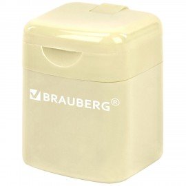 Точилка кросс-серия PASTEL, с контейнером, корпус ассорти, BRAUBERG, 273255
