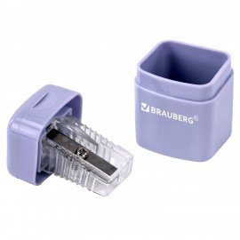 Точилка кросс-серия PASTEL, с контейнером, корпус ассорти, BRAUBERG, 273255