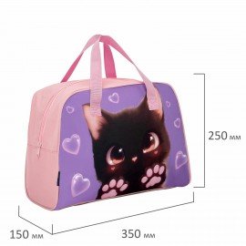 Сумка для занятий BRAUBERG с ручками, 35x25x15 см, Paw prints, 273289