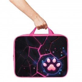 Папка на молнии с ручками BRAUBERG А4, 1 отделение, полиэстер, 80 мм, Pink lava, 273299