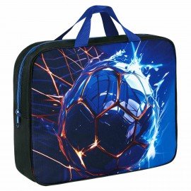 Папка на молнии с ручками BRAUBERG А4, 1 отделение, полиэстер, 80 мм, Score goal, 273304