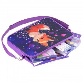 Папка на молнии с ручками BRAUBERG KIDS А4, 1 отделение, регулируемый плечевой ремень, 60 мм, Fairy fox, 273317