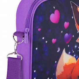 Папка на молнии с ручками BRAUBERG KIDS А4, 1 отделение, регулируемый плечевой ремень, 60 мм, Fairy fox, 273317