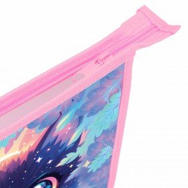 Папка для тетрадей ПИФАГОР А5, 1 отделение, пластик, на молнии, Magic kitty, 273327