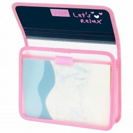 Папка для тетрадей ЮНЛАНДИЯ А5, пластик, 2 отделения, клапан на липучке, Relaxing cats, 273332