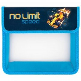 Папка для тетрадей ЮНЛАНДИЯ А5, пластик, 2 отделения, клапан на липучке, No limit, 273334