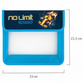 Папка для тетрадей ЮНЛАНДИЯ А5, пластик, 2 отделения, клапан на липучке, No limit, 273334