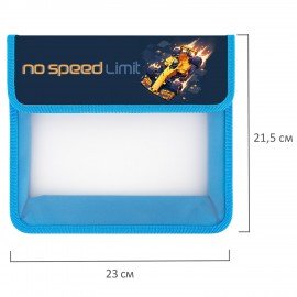 Папка для тетрадей ЮНЛАНДИЯ А5, пластик, 2 отделения, клапан на липучке, No limit, 273334