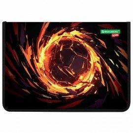 Папка для тетрадей BRAUBERG KIDS А4, 1 отделение, пластик, молния вокруг, Fire split, 273338