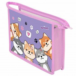 Папка для тетрадей ЮНЛАНДИЯ А4, 1 отделение, пластик, на молнии, Best fellows, 273348