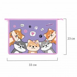 Папка для тетрадей ЮНЛАНДИЯ А4, 1 отделение, пластик, на молнии, Best fellows, 273348