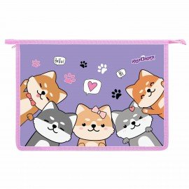 Папка для тетрадей ЮНЛАНДИЯ А4, 1 отделение, пластик, на молнии, Best fellows, 273348