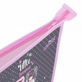 Папка для тетрадей ЮНЛАНДИЯ А4, 1 отделение, пластик, на молнии, Anime dreamer, 273349