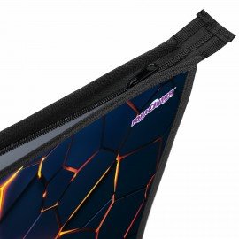 Папка для тетрадей ЮНЛАНДИЯ А4, 1 отделение, пластик, на молнии, Volcano split, 273350