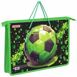 Папка на молнии с ручками ПИФАГОР А4, 1 отделение, пластик, ручки-шнурок, Offline, 273354