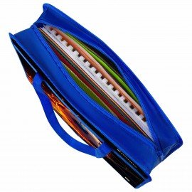 Папка на молнии с ручками BRAUBERG А4, 1 отделение, пластик, 80 мм, Burning ball, 273373