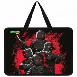 Папка на молнии с ручками BRAUBERG KIDS А4, 1 отделение, пластик, 100 мм, Terrible fighters, 273377
