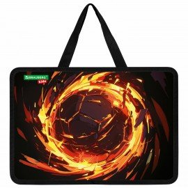 Папка на молнии с ручками BRAUBERG KIDS А4, 1 отделение, пластик, 100 мм, Fire split, 273378