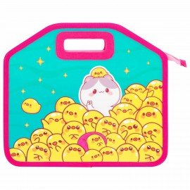 Папка-сумка ЮНЛАНДИЯ, 1 отделение, фетровые ручки, 34х30х11 см, Duck tales, 273380