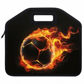 Папка-сумка ЮНЛАНДИЯ, 1 отделение, фетровые ручки, 34х30х11 см, Fire ball, 273381