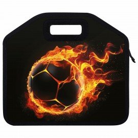 Папка-сумка ЮНЛАНДИЯ, 1 отделение, фетровые ручки, 34х30х11 см, Fire ball, 273381