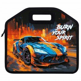 Папка-сумка ЮНЛАНДИЯ, 1 отделение, фетровые ручки, 34х30х11 см, Race car, 273382