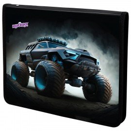 Папка для труда на молнии ЮНЛАНДИЯ А4, 1 отделение, откидная планка, органайзер, Space driver, 273396